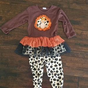 GIRLS TURKEY THANKSGIVING TUNIC SET